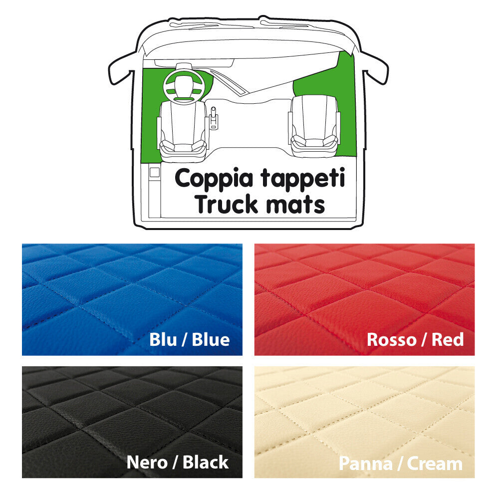 Coppia tappeti in Skeentex - Blu - compatibile per Daf XF 105 (02/04>12/14)