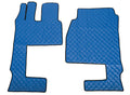 Coppia tappeti in Skeentex - Blu - compatibile per Mercedes Actros MP4 (09/11>09/19) cabina larga, sedile pass. pieghevole, tunnel - Mercedes Actros MP5 (10/19>) cabina larga, sedile pass. pieghevole, tunnel - Mercedes Actros MP5 L (11/21>) cabina larg...