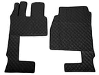 Coppia tappeti in Skeentex - Nero - compatibile per Mercedes Actros MP4 (09/11>09/19) cabina larga, sedile pass. pieghevole, tunnel - Mercedes Actros MP5 (10/19>) cabina larga, sedile pass. pieghevole, tunnel - Mercedes Actros MP5 L (11/21>) cabina lar...