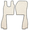Coppia tappeti in Skeentex - Panna - compatibile per Scania R Serie 6 (09/09>08/13) sedile pass. pneumatico