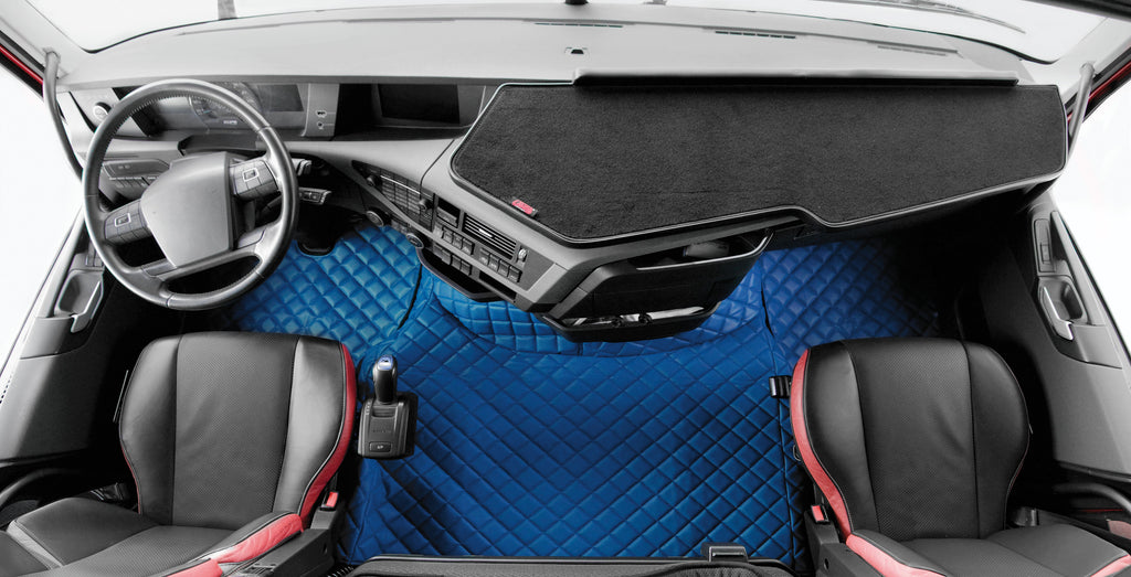 Coppia tappeti in Skeentex - Blu - compatibile per Volvo FH Serie 4 (09/12>05/21) - Volvo FH Serie 5 (06/21>) - Volvo FH Aero (01/24>) automatico