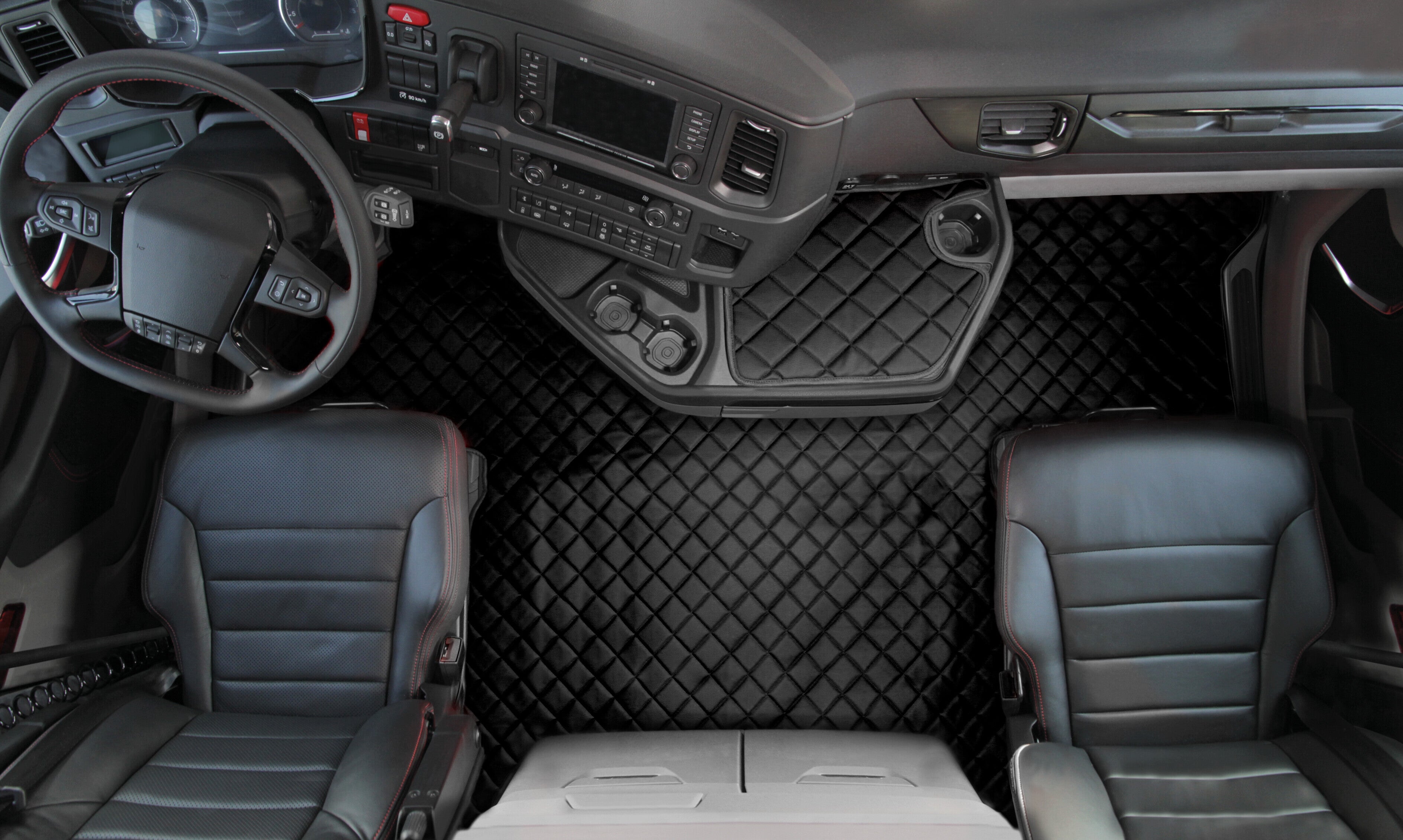 Coppia tappeti in Skeentex - Blu - compatibile per Scania R Serie 7 - New Generation (11/16>02/25) sedile pass. pneumatico