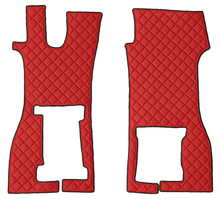 Coppia tappeti in Skeentex - Rosso - compatibile per Scania R Serie 7 - New Generation (11/16>) sedile pass. pieghevole