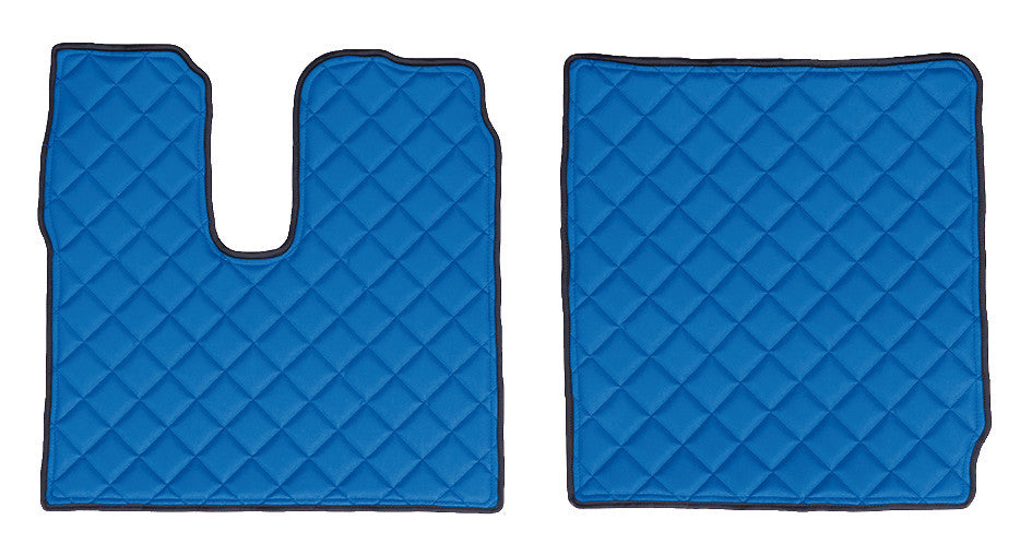 Coppia tappeti in Skeentex - Blu - compatibile per Man TGX (01/17>)