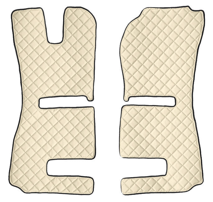 Coppia tappeti in Skeentex - Panna - compatibile per Scania R Serie 6 - Streamline (09/13>12/17) sedili Recaro, sedile pass. pneumatico