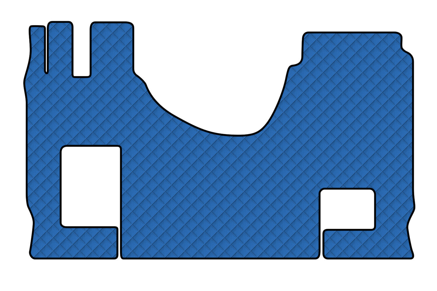 Tappeto unico in Skeentex - Blu - compatibile per Mercedes Actros MP4 (09/11>09/19) cabina larga, no tunnel, sedile pass. pieghevole - Mercedes Actros MP5 (10/19>) cabina larga, no tunnel, sedile pass. pieghevole - Mercedes Actros MP5 L (11/21>) cabina...
