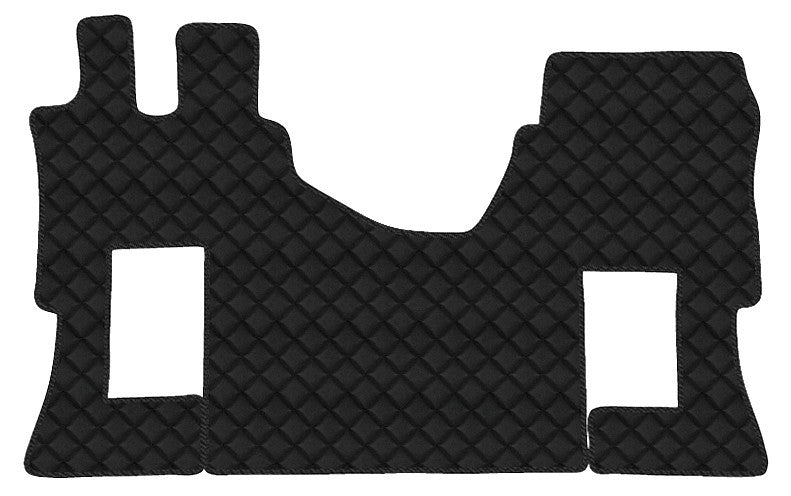 Tappeto unico in Skeentex - Nero - compatibile per Mercedes Actros MP4 (09/11>09/19) cabina larga, no tunnel, sedile pass. pneumatico - Mercedes Actros MP5 (10/19>) cabina larga, no tunnel, sedile pass. pneumatico - Mercedes Actros MP5 L (11/21>) cabin...