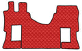 Tappeto unico in Skeentex - Rosso - compatibile per Mercedes Actros MP4 (09/11>09/19) cabina larga, no tunnel, sedile pass. pneumatico - Mercedes Actros MP5 (10/19>) cabina larga, no tunnel, sedile pass. pneumatico - Mercedes Actros MP5 L (11/21>) cabi...