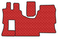 Tappeto unico in Skeentex - Rosso - compatibile per Mercedes Actros MP4 (09/11>09/19) cabina larga, no tunnel, allestimento Star - Mercedes Actros MP5 (10/19>) cabina larga, no tunnel, allestimento Star - Mercedes Actros MP5 L (11/21>) cabina larga, no...