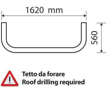 Barra portafari per tetto - Type 2 - compatibile per Daf 95XF (01/97>09/03)