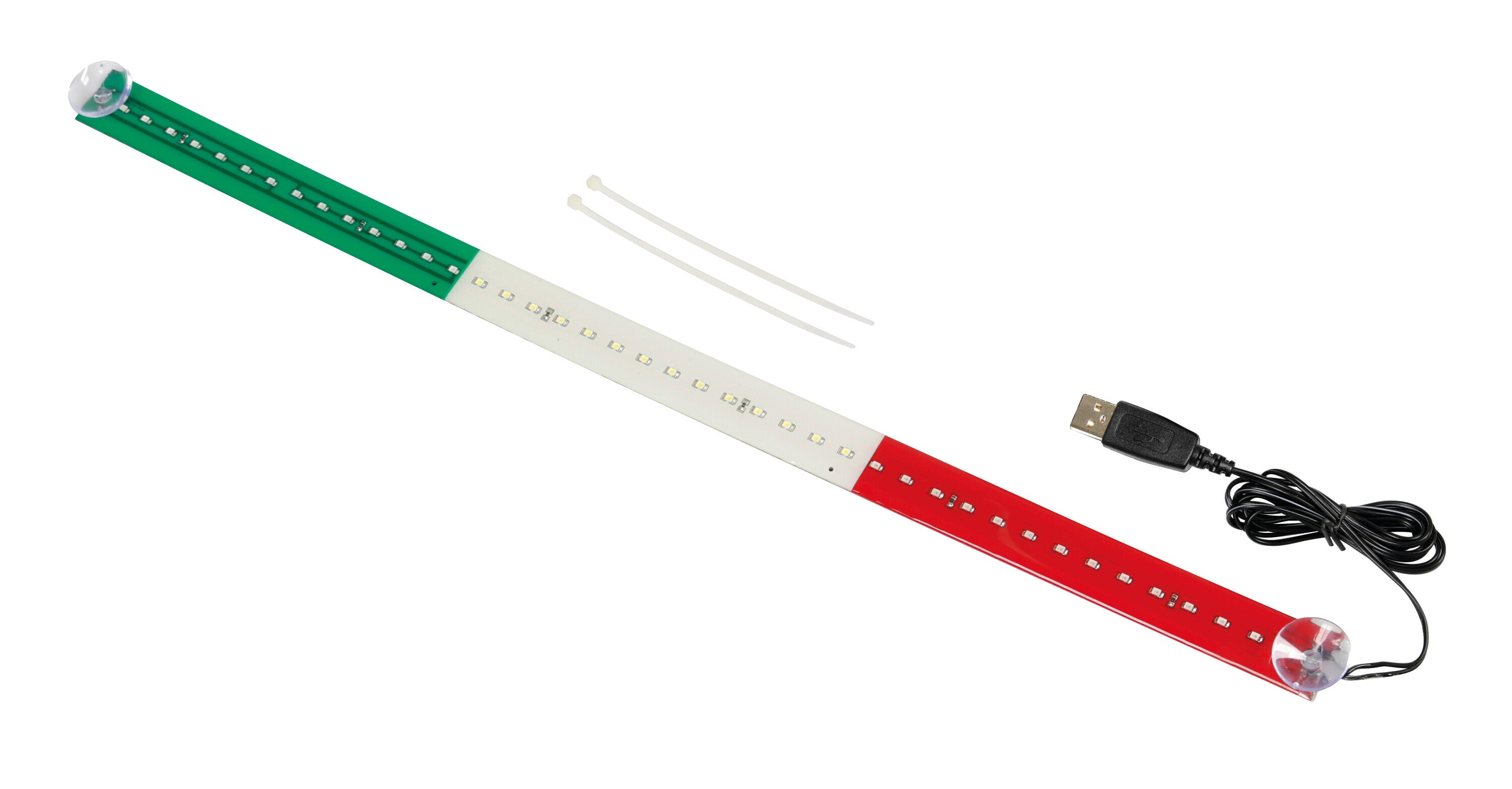 Bandiera luminosa 60 cm, 42 Led, USB - Italia
