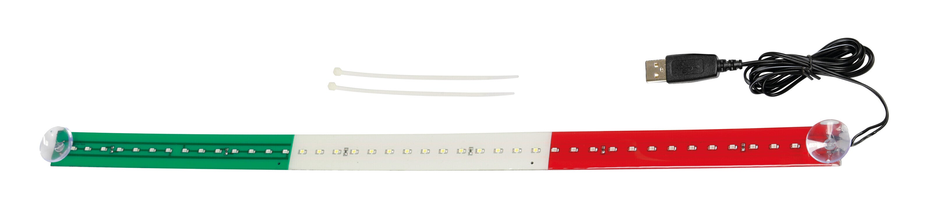 Bandiera luminosa 60 cm, 42 Led, USB - Italia