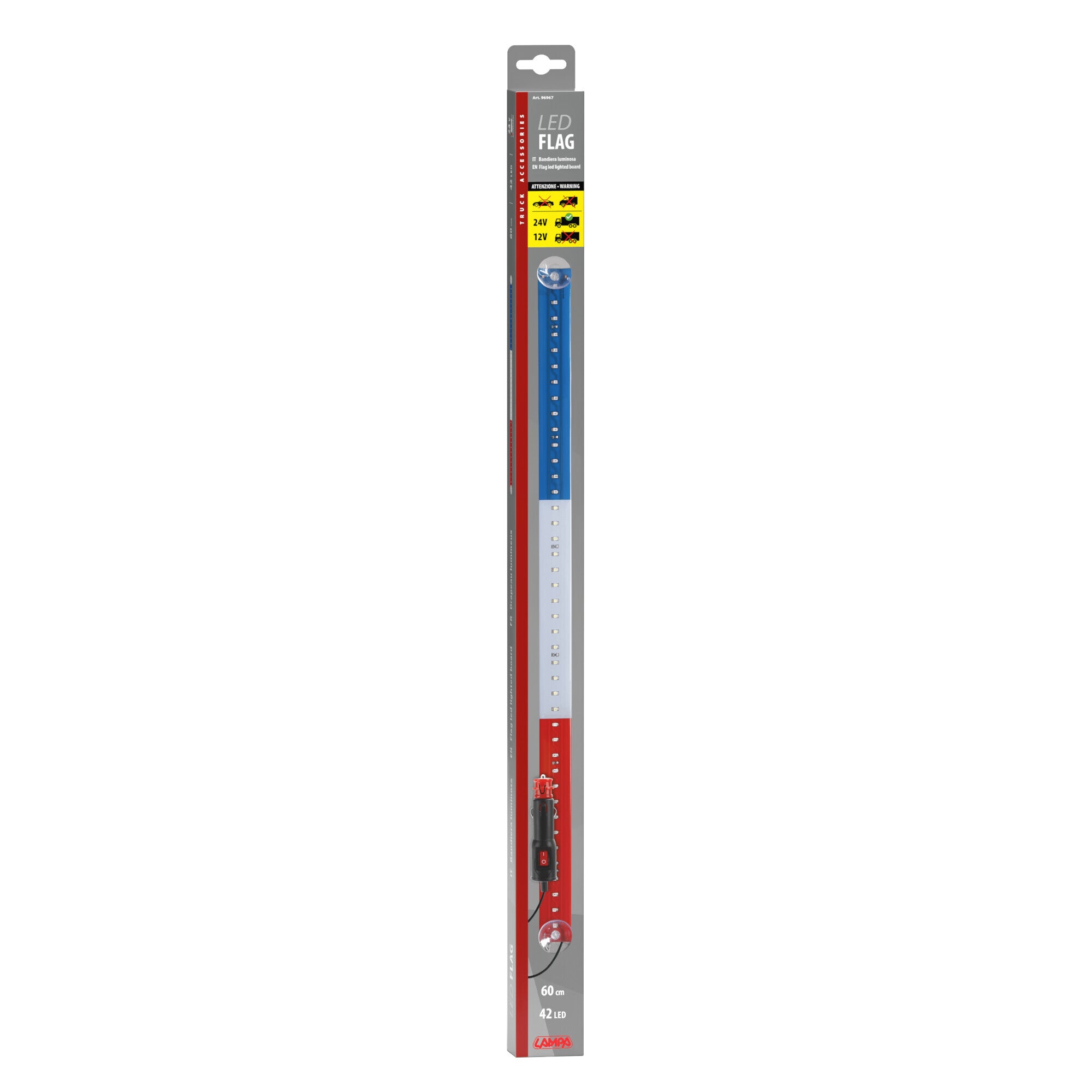 Bandiera luminosa 60 cm, 42 Led, 24V - Francia