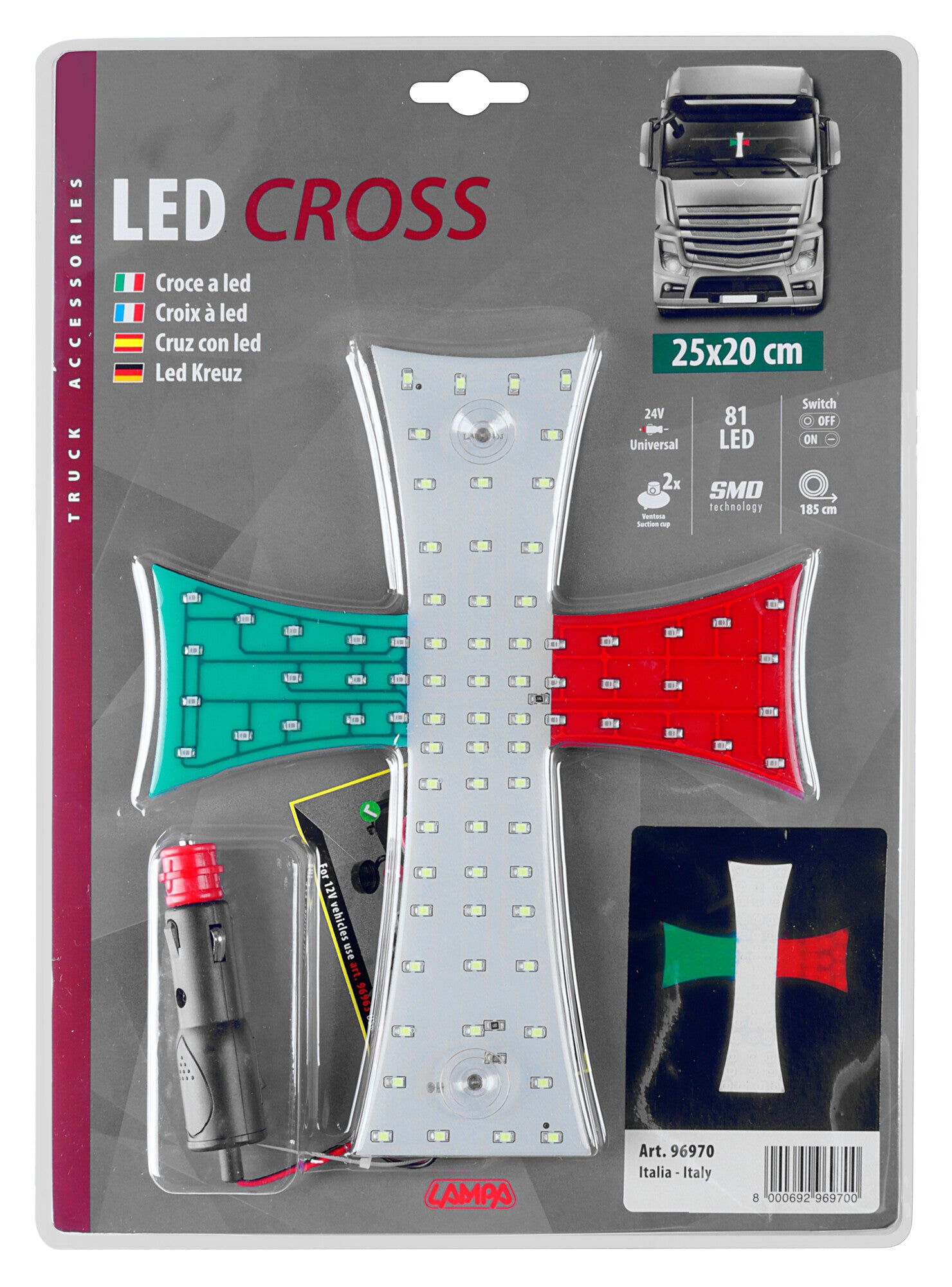 Croce a Led 24V - Italia