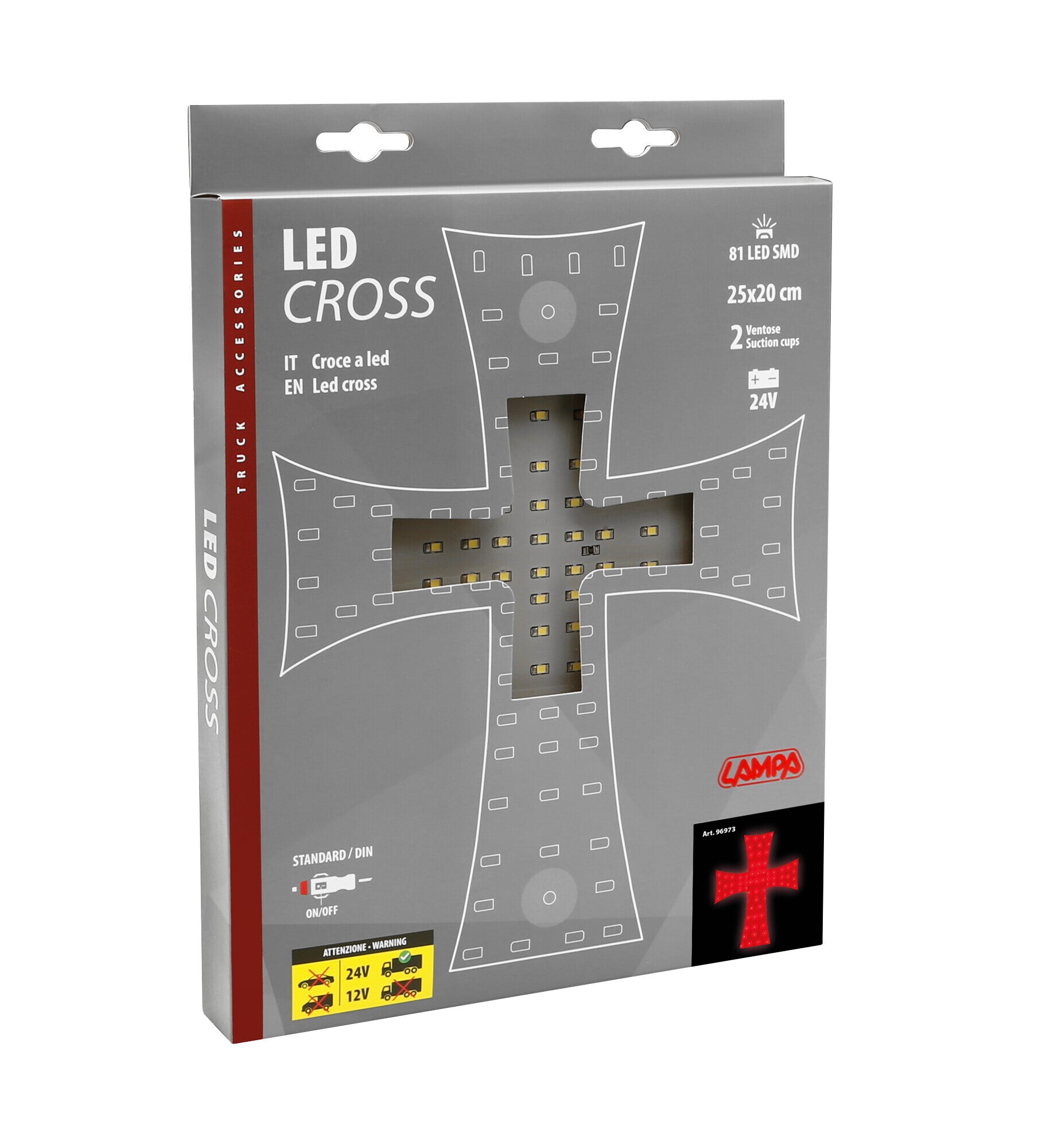 Croce a Led 24V - Rosso