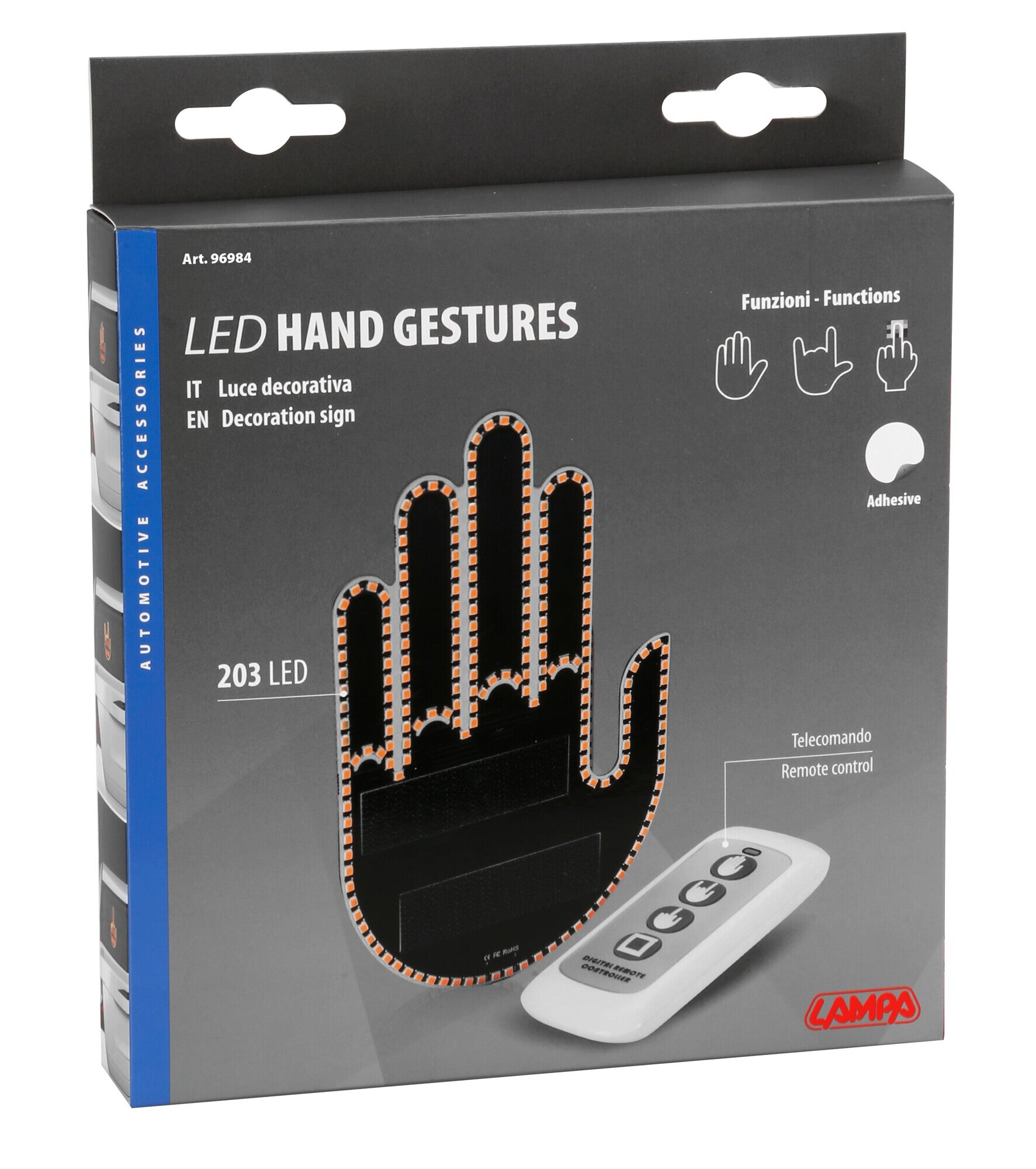 Led Hand Gestures, luce decorativa - 203 Led Smd