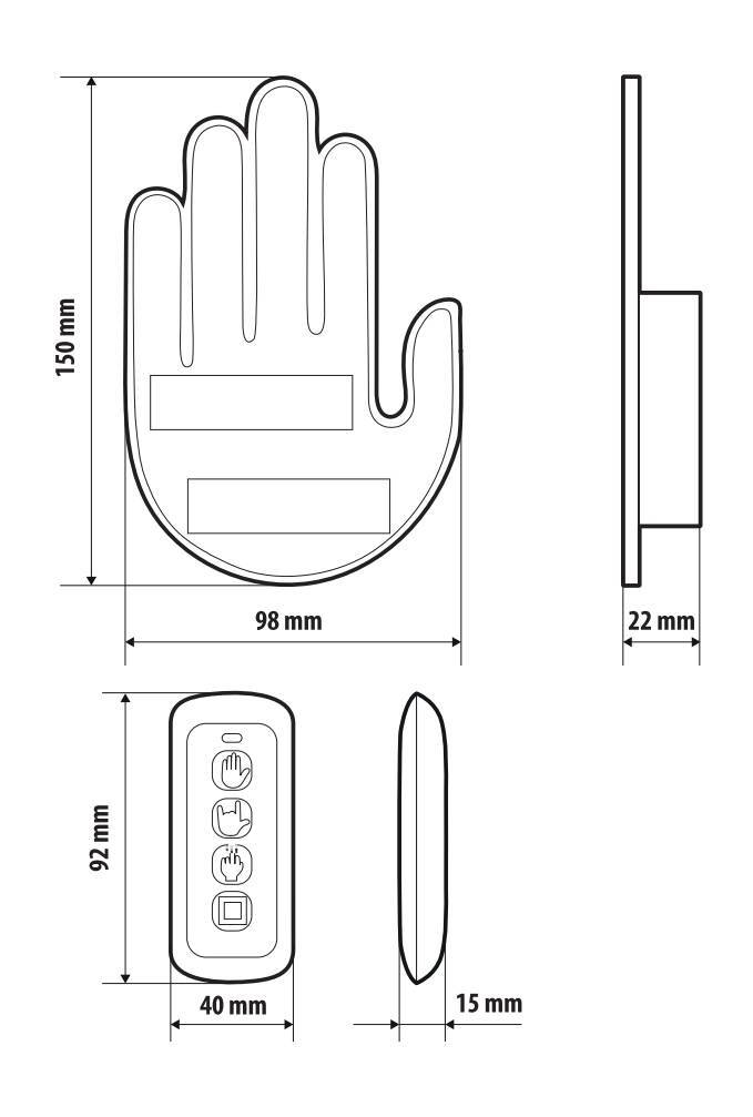 Led Hand Gestures, luce decorativa - 203 Led Smd