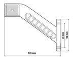 Alpha Flex 15, luce ingombro - 6 Led - 12/24V - Sinistra