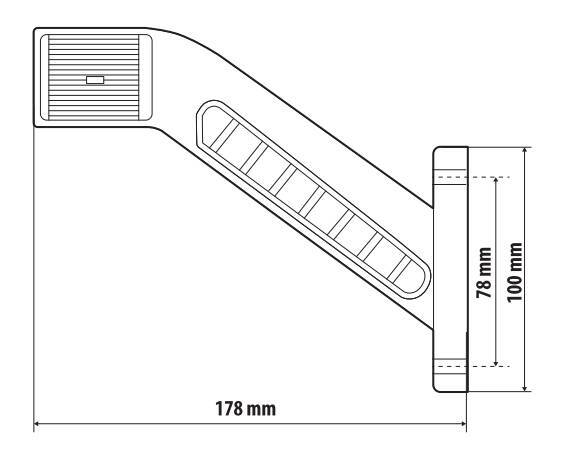 Alpha Flex 15, luce ingombro - 6 Led - 12/24V - Sinistra