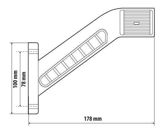 Alpha Flex 15, luce ingombro - 6 Led - 12/24V - Destra