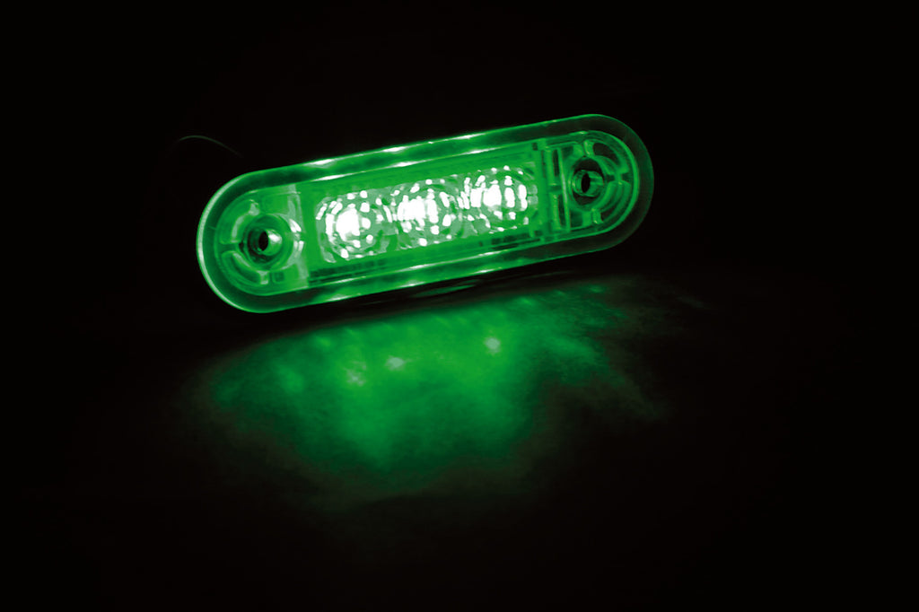 Luce decorativa - 3 Led - 12/24V - Verde