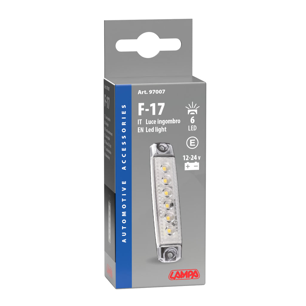 Luce ingombro - 6 Led - 12/24V - Bianco