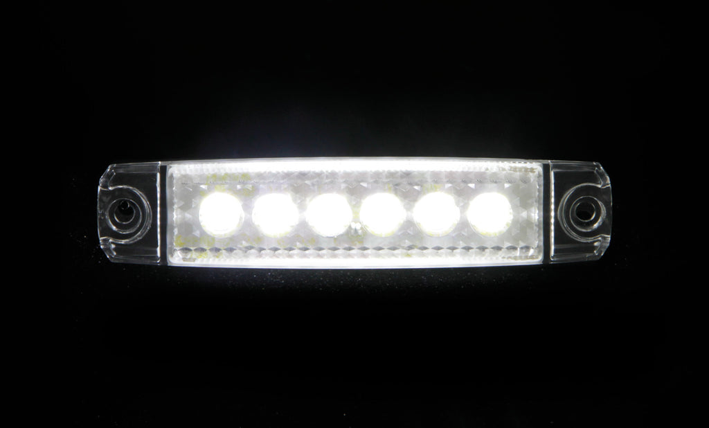 Luce ingombro - 6 Led - 12/24V - Bianco