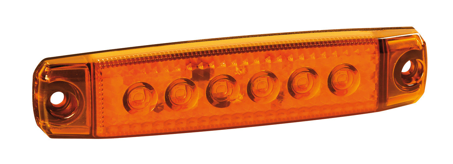 Luce ingombro - 6 Led - 12/24V - Arancio