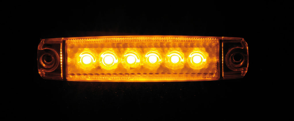 Luce ingombro - 6 Led - 12/24V - Arancio