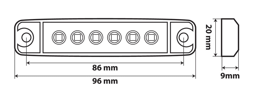 Luce decorativa - 6 Led - 12/24V - Verde