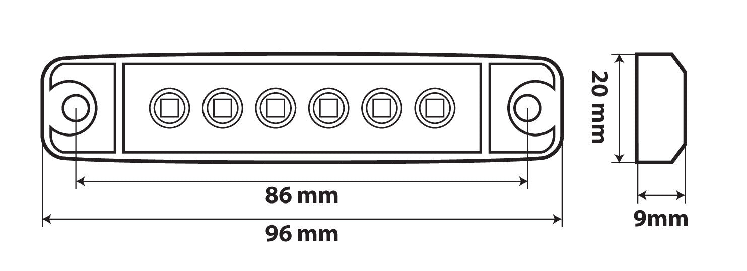 Luce decorativa - 6 Led - 12/24V - Verde