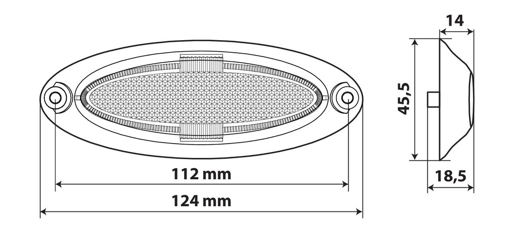 Luce ingombro - 4 Led - 12/24V - Bianco