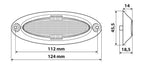 Luce ingombro - 4 Led - 12/24V - Bianco