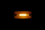 Luce ingombro con catarifrangente e staffa - 4 Led - 12/24V - Arancio