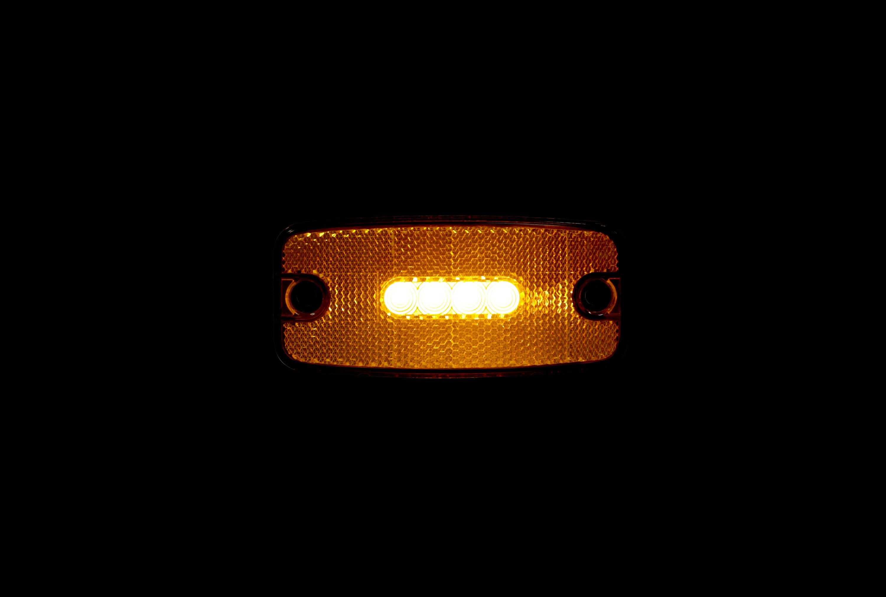 Luce ingombro con catarifrangente e staffa - 4 Led - 12/24V - Arancio