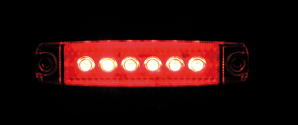 Set 20 pz, luce ingombro - 6 Led - 12/24V - Rosso