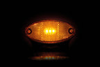 Luce ingombro con catarifrangente e staffa - 3 Led - 12/24V - Arancio