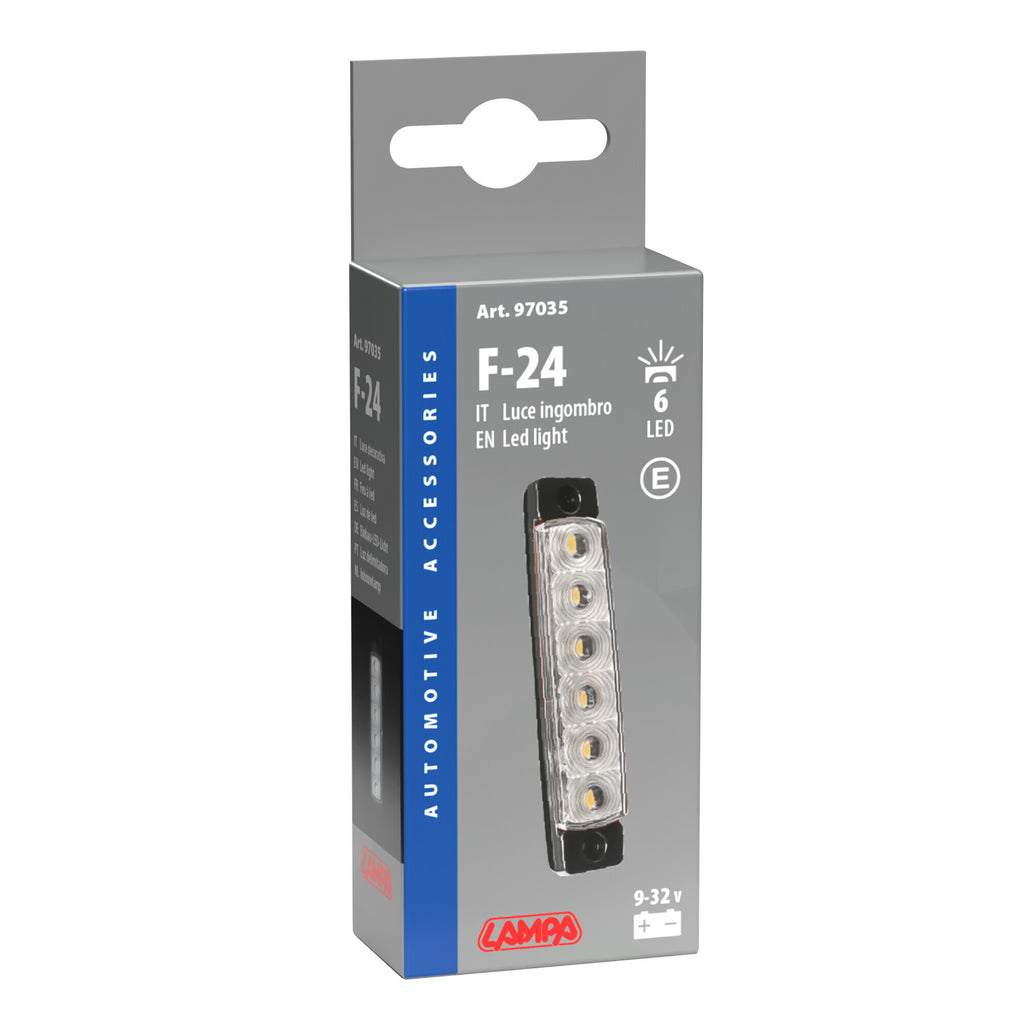 Luce ingombro - 6 Led - 12/24V - Bianco