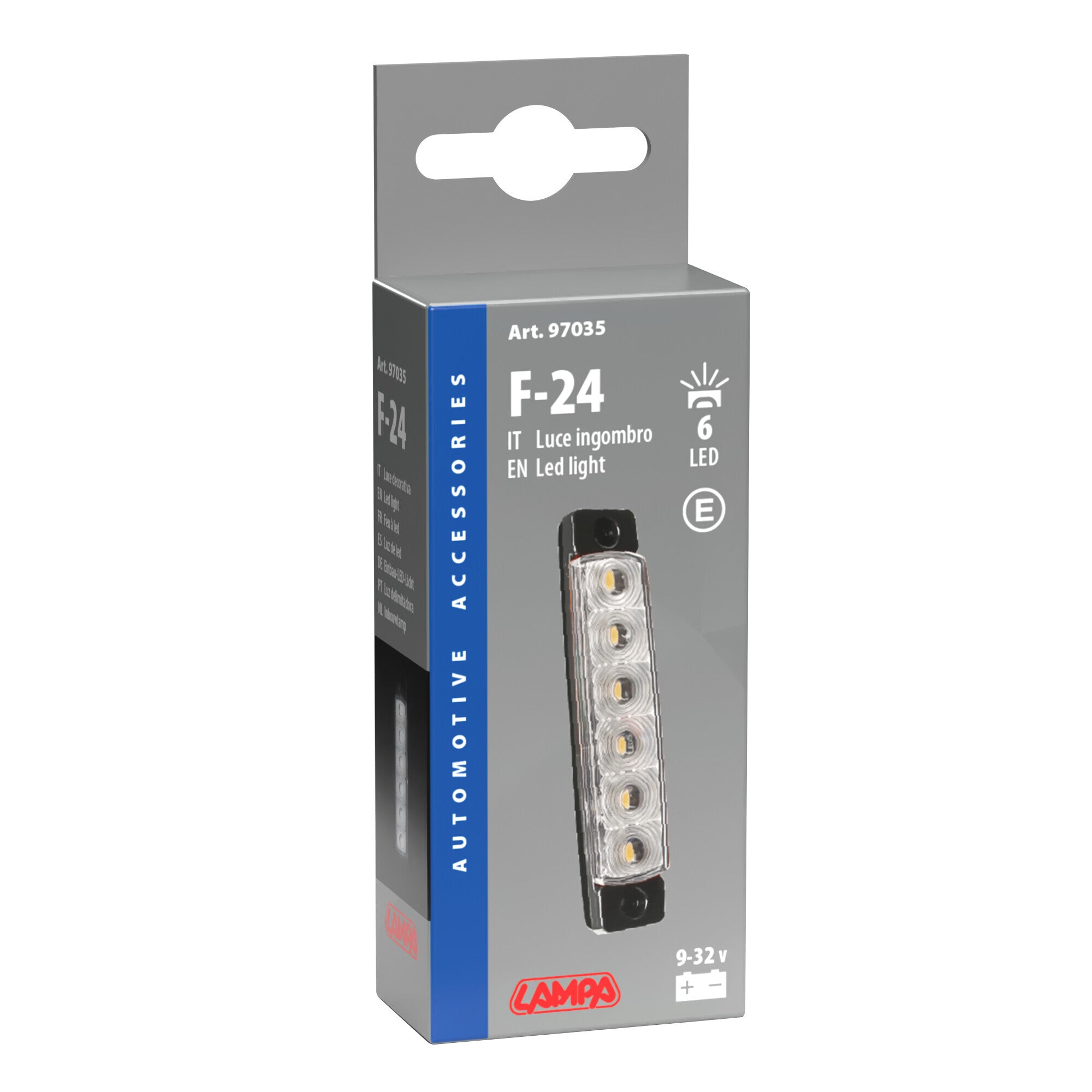 Luce ingombro - 6 Led - 12/24V - Bianco