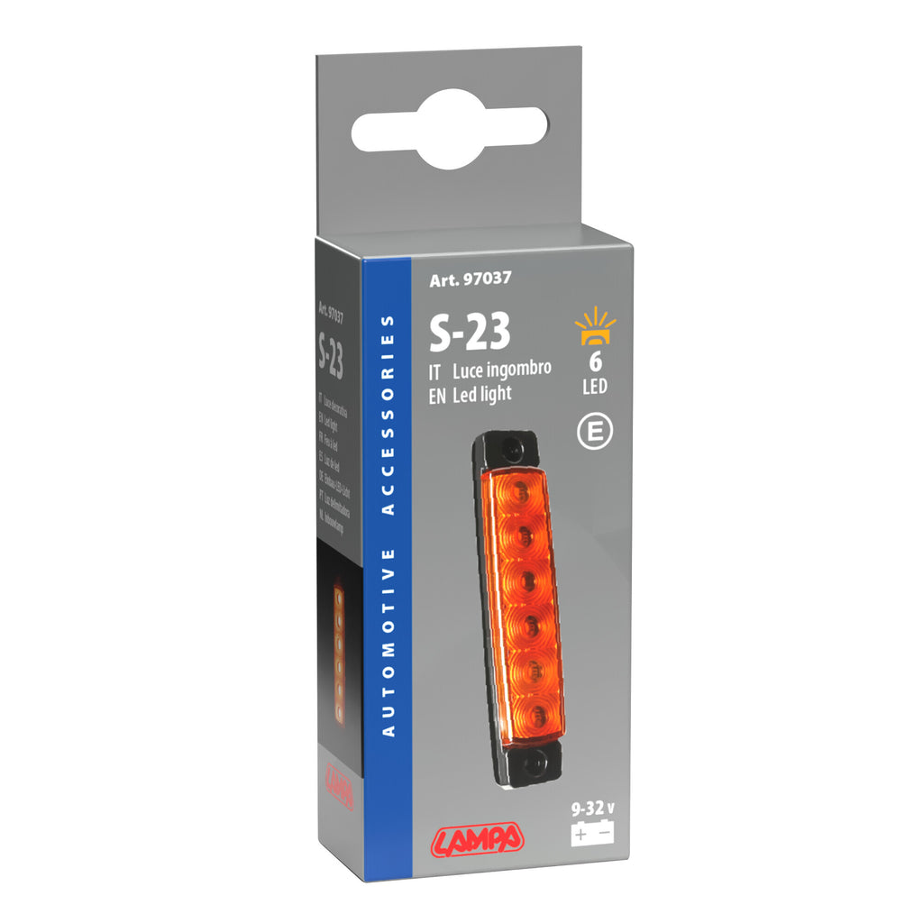 Luce ingombro - 6 Led - 12/24V - Arancio
