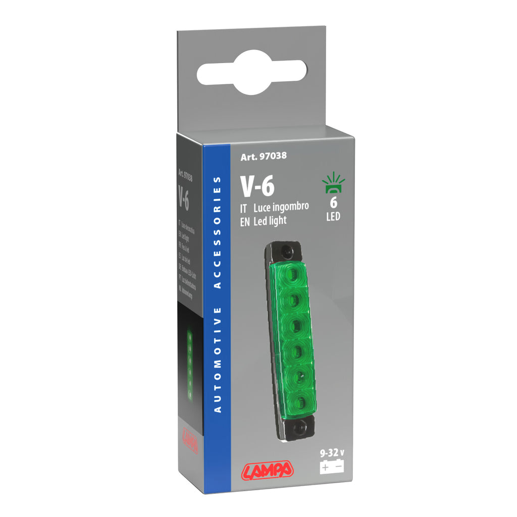 Luce decorativa - 6 Led - 12/24V - Verde