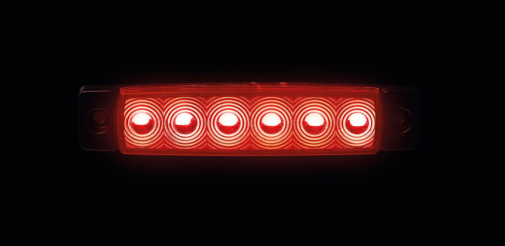 Set 20 pz, luce ingombro - 6 Led - 12/24V - Rosso