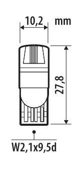 24V Pro-User Series - (T10) - W2,1x9,5d - 2 pz - Scatola - Bianco - Doppia polarità - Resistenza incorporata
