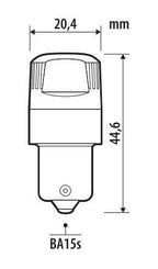 24V Pro-User Series - (P21W) - BA15s - 2 pz - Scatola - Bianco - Doppia polarità - Resistenza incorporata
