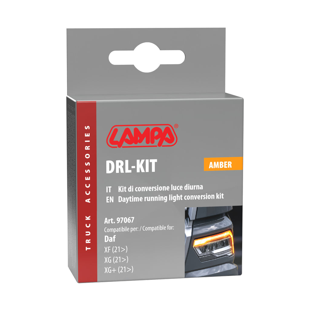 DRL-KIT, Kit di conversione luce diurna - Ambra - compatibile per Daf XF (06/21>) - Daf XG (06/21>) - Daf XG+ (06/21>)