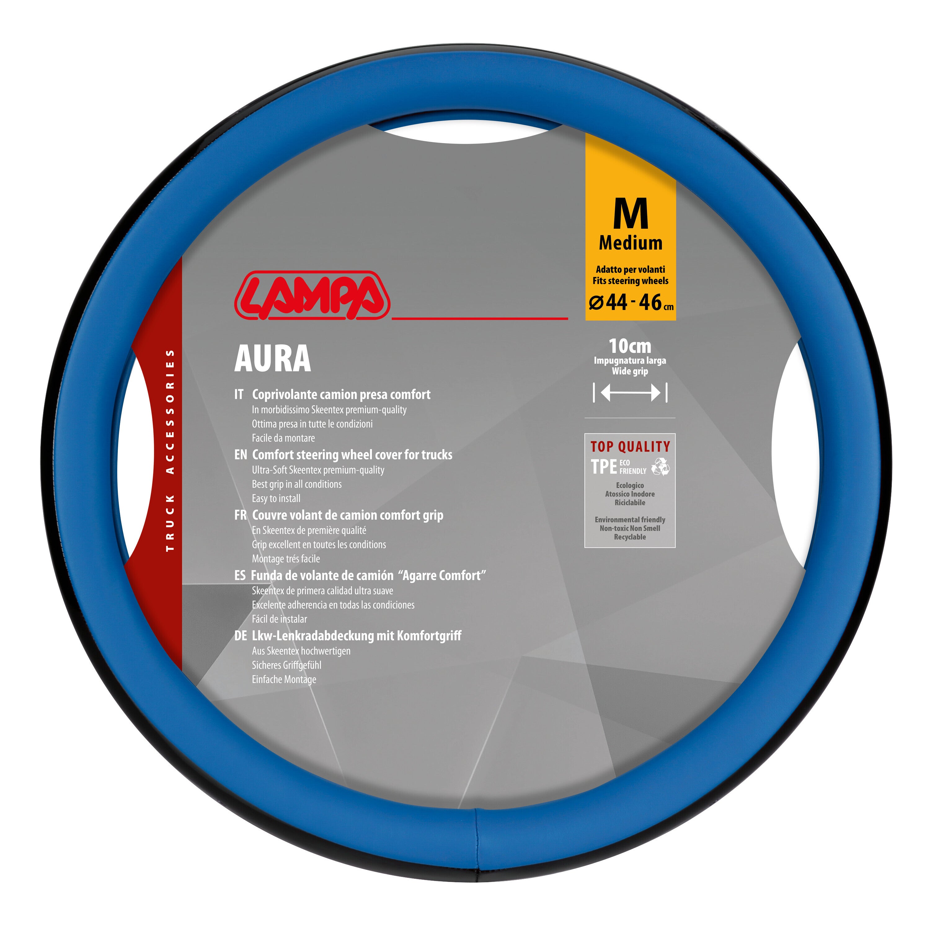 Aura, coprivolante in Skeentex - M - Ø 44/46 cm - Blu