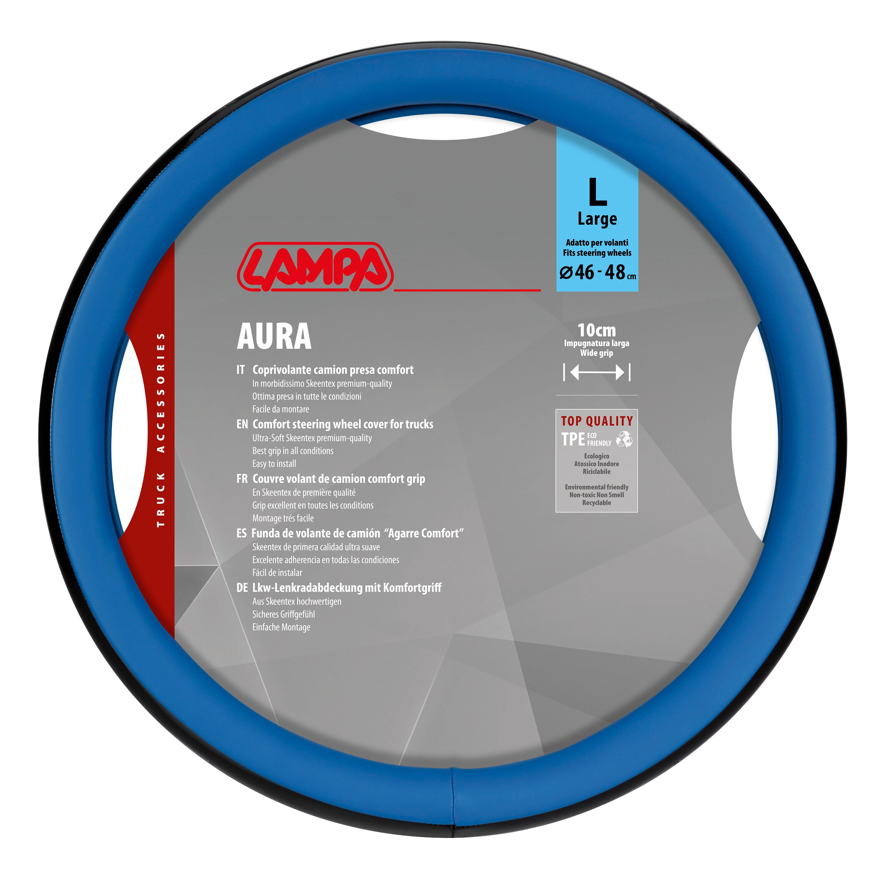 Aura, coprivolante in Skeentex - L - Ø 46/48 cm - Blu