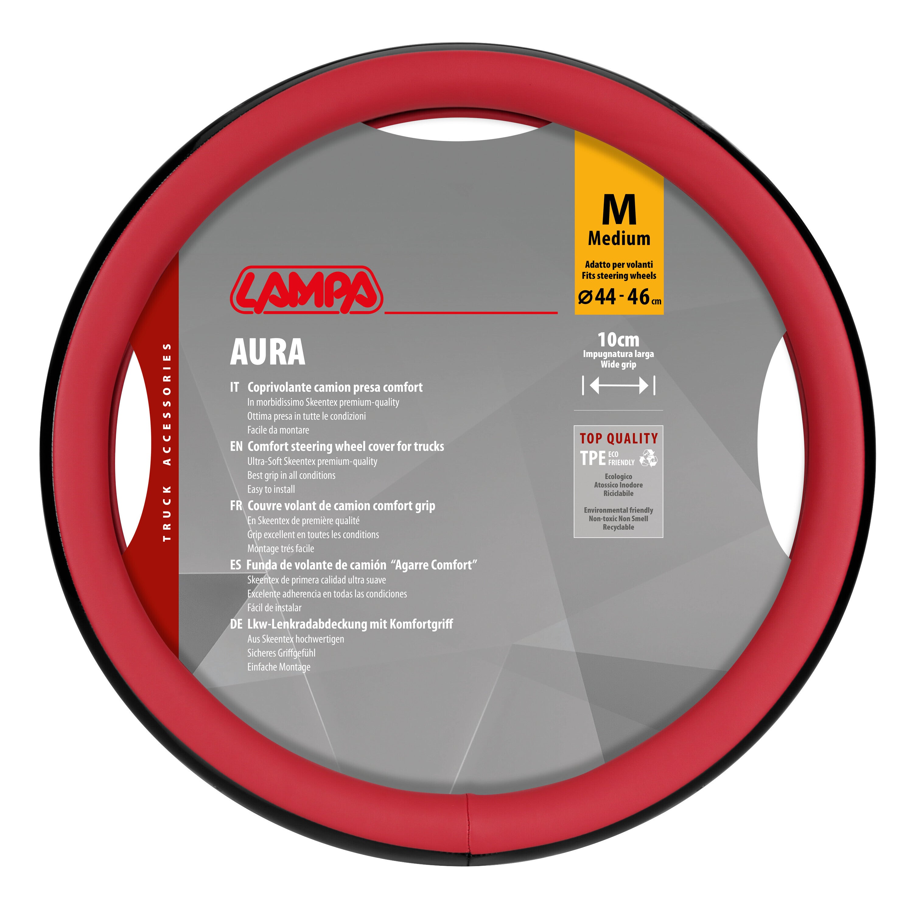 Aura, coprivolante in Skeentex - M - Ø 44/46 cm - Rosso