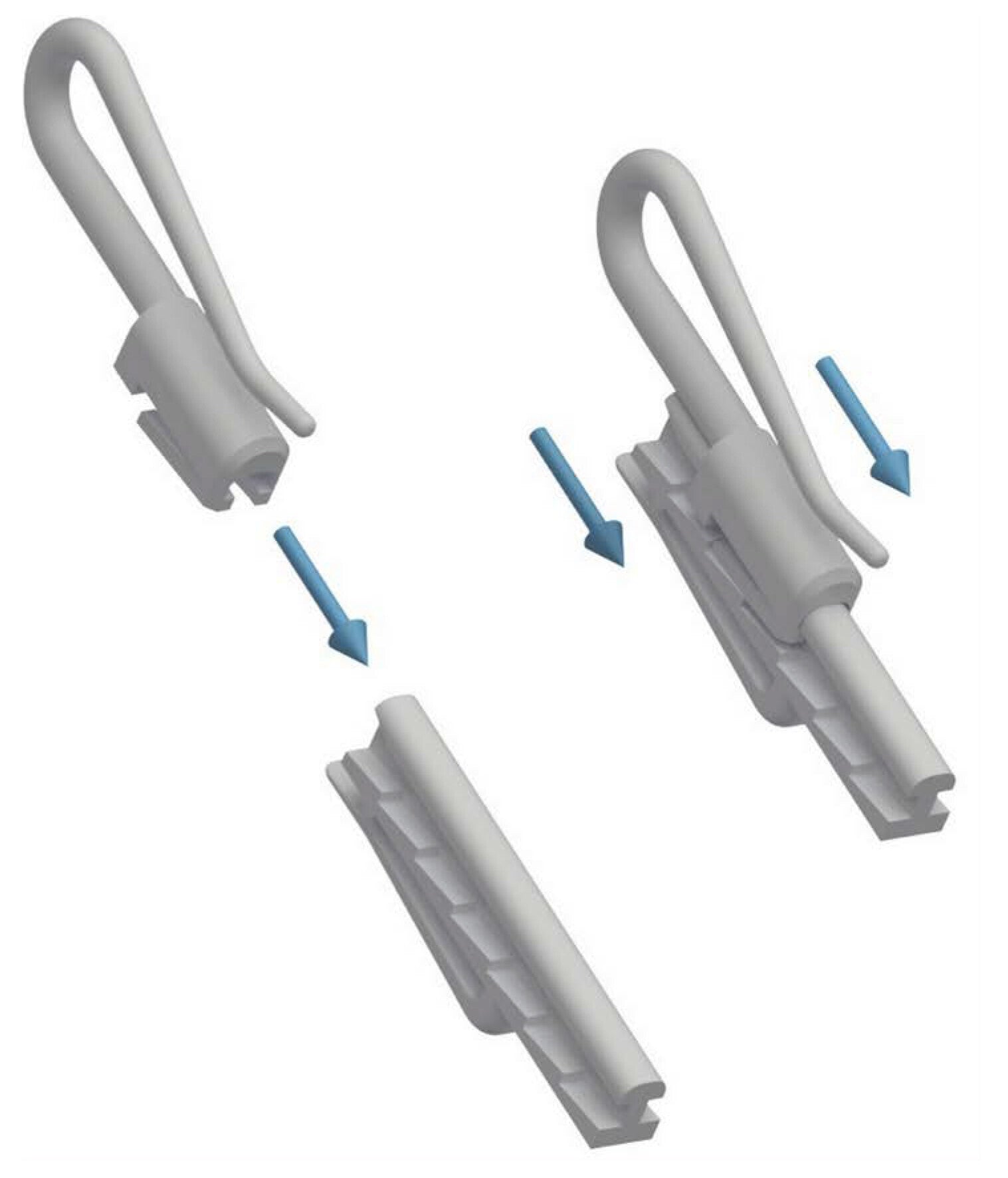 Ganci per tende - G-10 - 25 pz