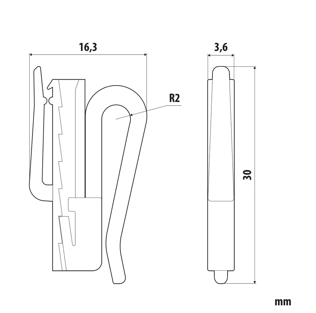 Ganci per tende - G-10 - 25 pz